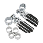 4x Chrome Adjustable Footpeg Clamps 22mm 25mm 32mm 35mm for Harley Street Glide