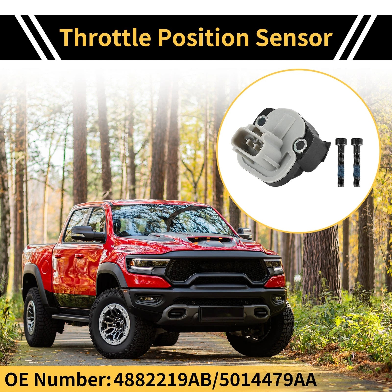 Throttle Position Sensor TPS for Jeep Grand Cherokee (1997–2006) No. 4882219AB