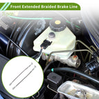 2X Front Extended Brake Line Hose Kit for Nissan Patrol GQ Y60 (1988–1997)