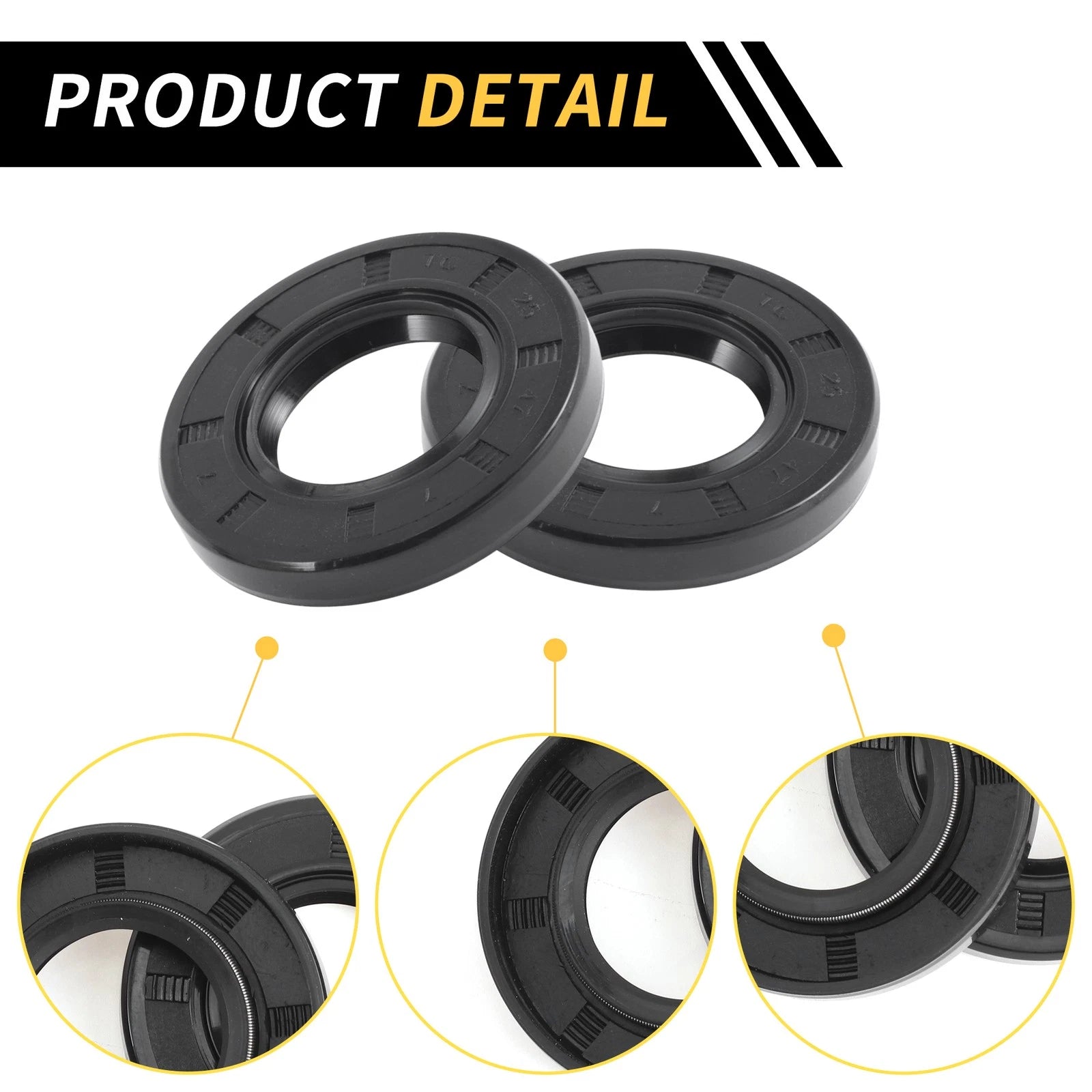 Set of 5 Oil Seal Rotary Shaft Seal NBR Rubber 25x47x7mm
