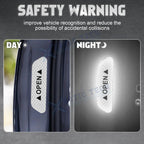 Racing Style Door Open Night Visibility Safety Warning Reflector Sticker Tape for Universal (-)