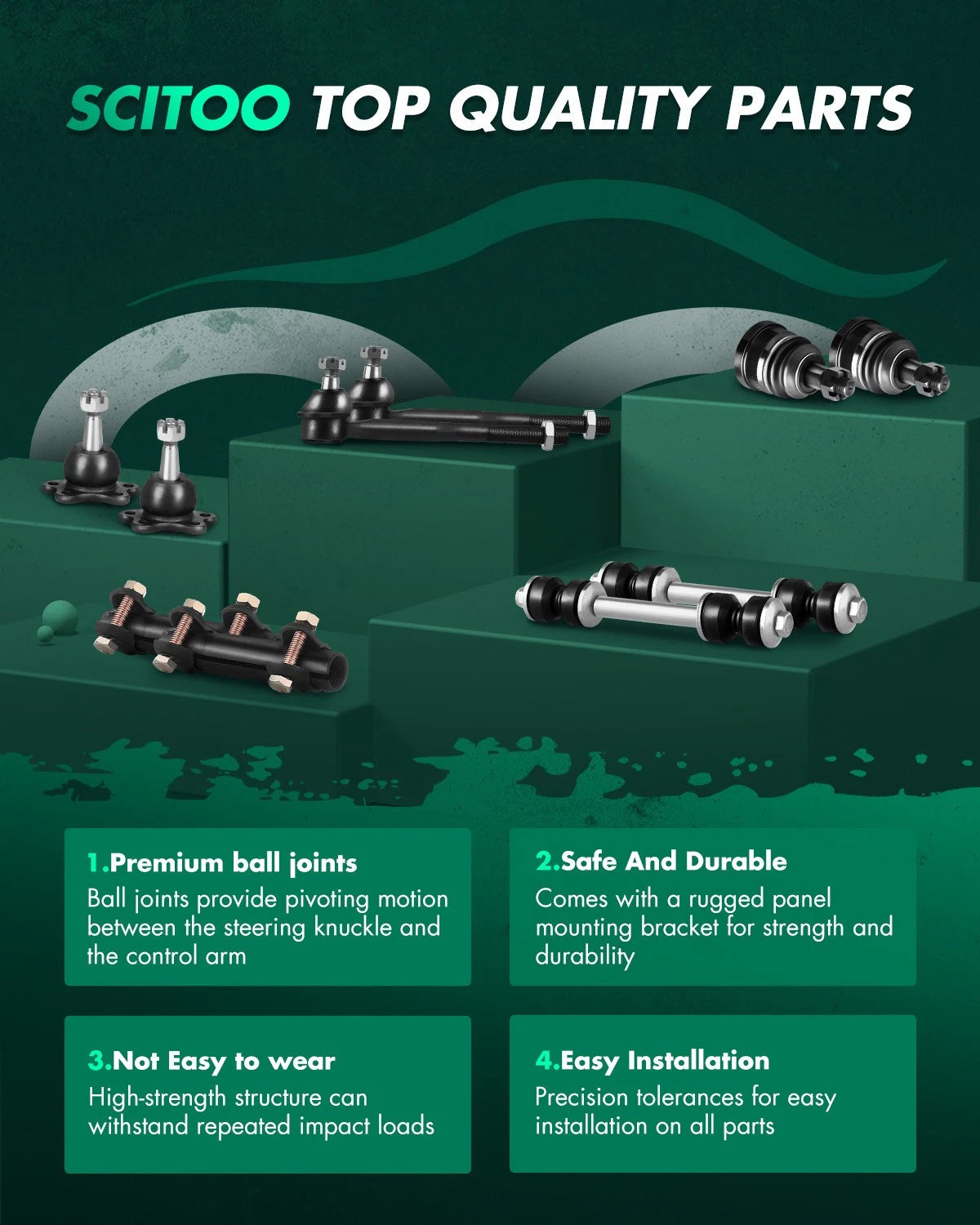 Set of 2 Front Shock Absorbers for Chevy Silverado GMC Sierra 1500 (1999–2006)
