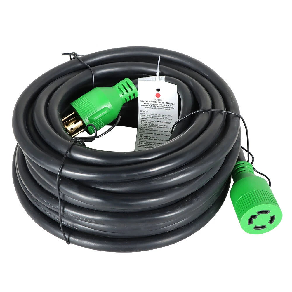 30 Amp Generator Extension Cord 50 Ft 4 Prong NEMA 14-30