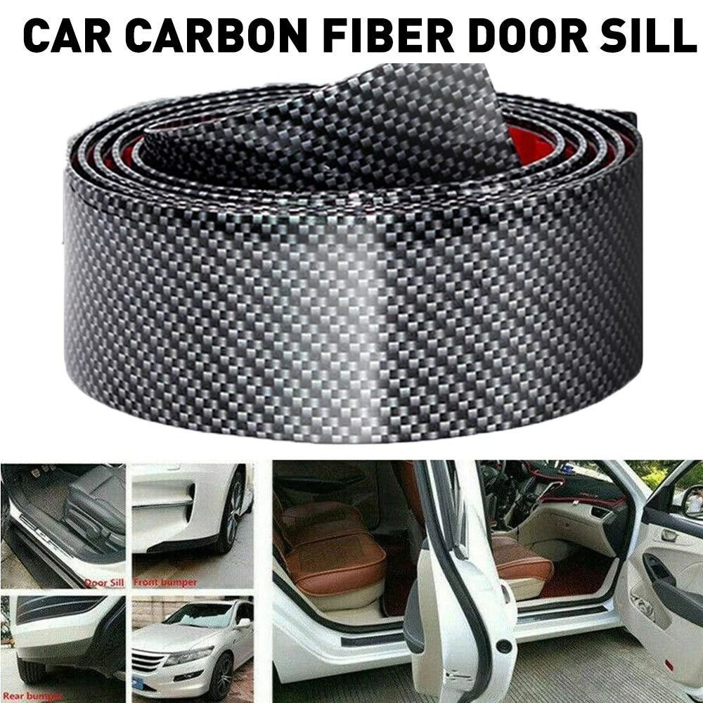 Carbon Door Sill Scuff Plate Cover for - 2m x 3cm
