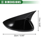 Car Rearview Mirror Cover Caps for Honda Accord (2018-2021) Gloss Black