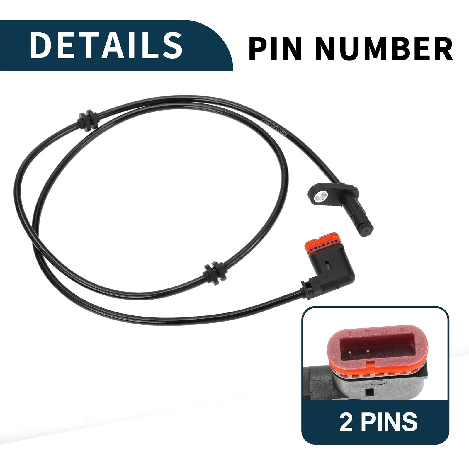 ABS Wheel Speed Sensor Set of 2 for Mercedes C63 AMG (2012–2015) No.A2075400317