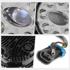 Set of 2 Chrome Housing Full LED Projector Fog Lights for Peterbilt 587/579 (2011–2020)