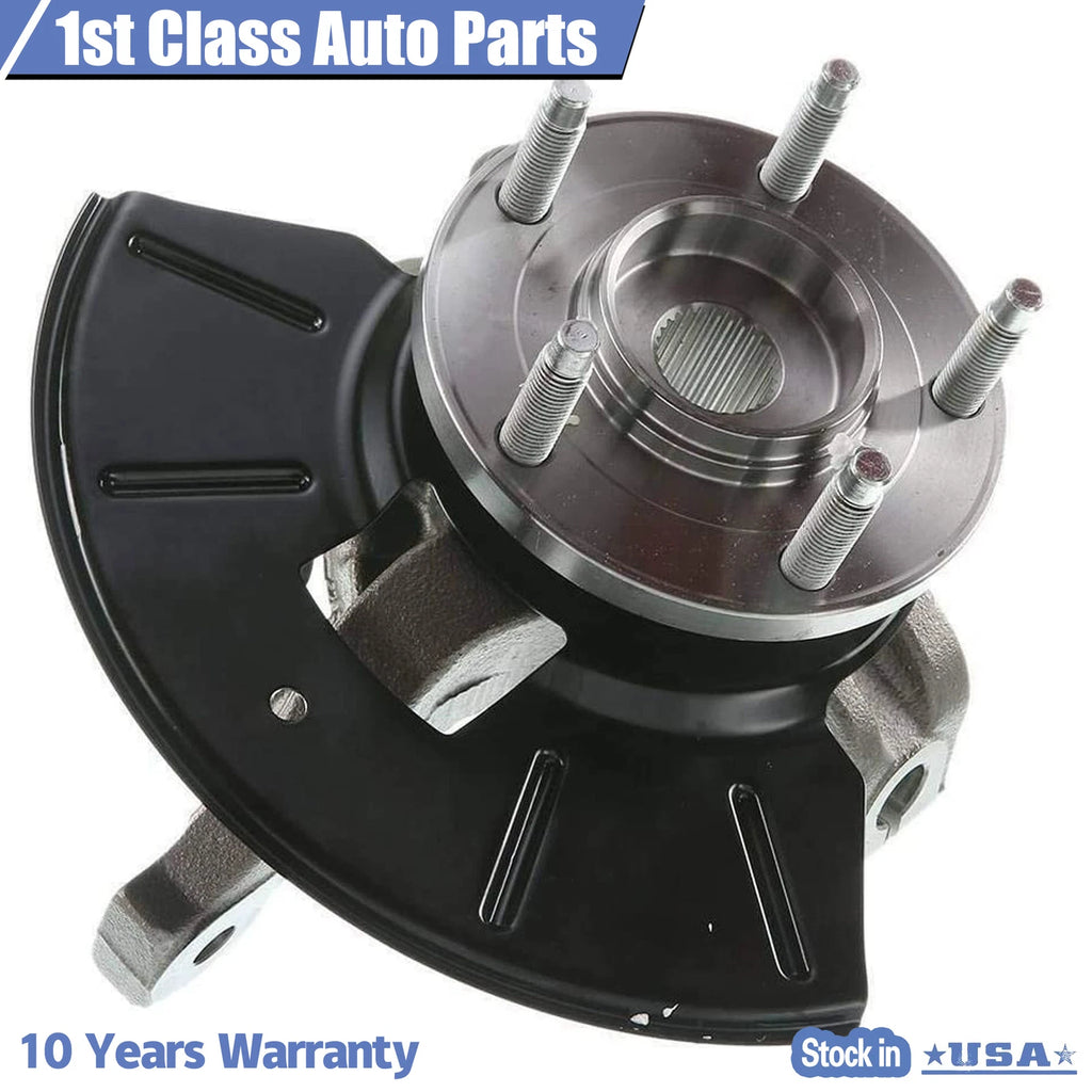 Set of 2 Wheel Bearing Hub Steering Knuckle Assembly for Ford Mazda (2001–2004)