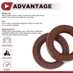 2X Oil Seal Rotary Shaft Seal for Various Models (35x55x12mm) FKM Rubber