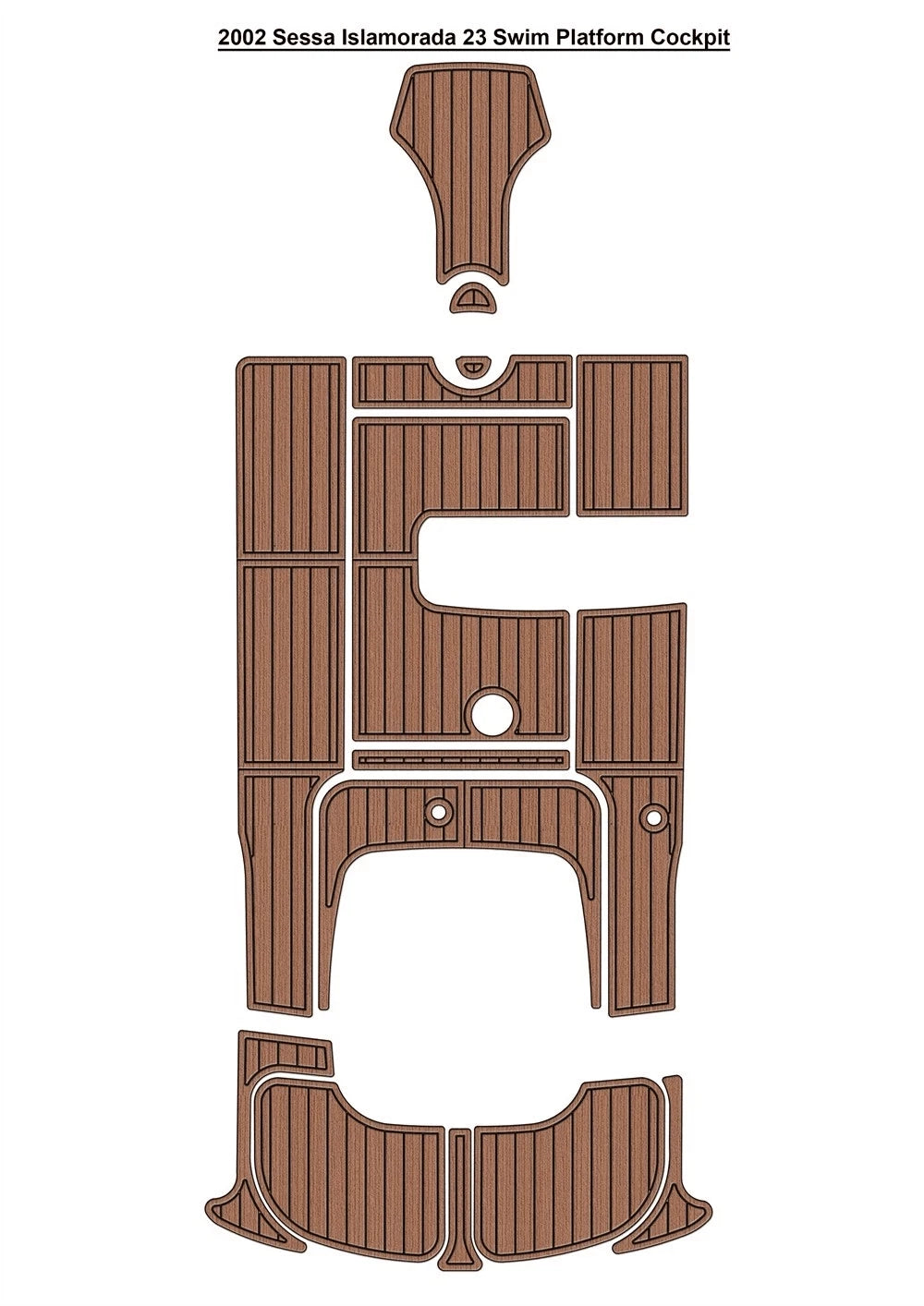 EVA Pads for Sessa Islamorada 23 (2002) - Swim Platform Cockpit Mat