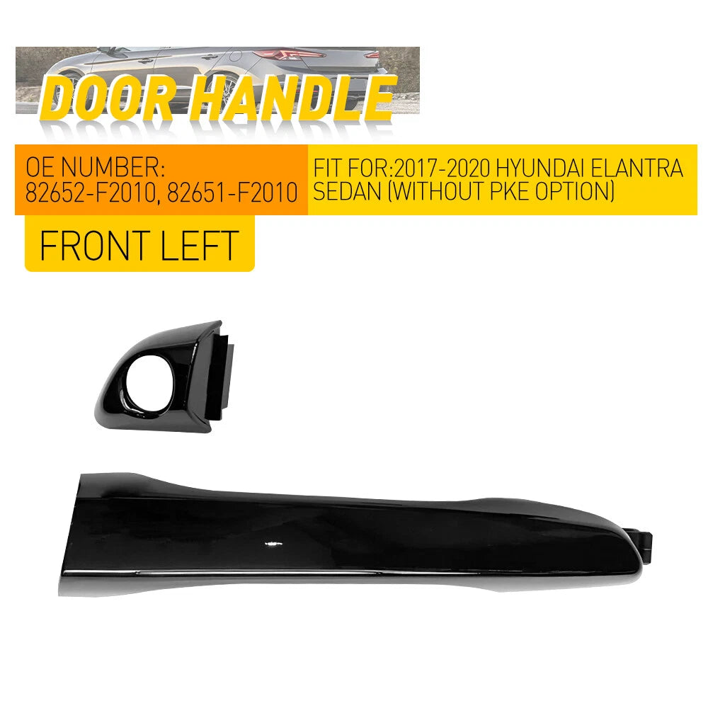 Outside Door Handle for Hyundai Elantra (2017–2020) - Black LH