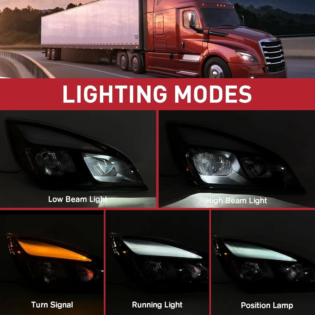 LED Headlight for Freightliner Cascadia (2018–2022) Passenger Right Side