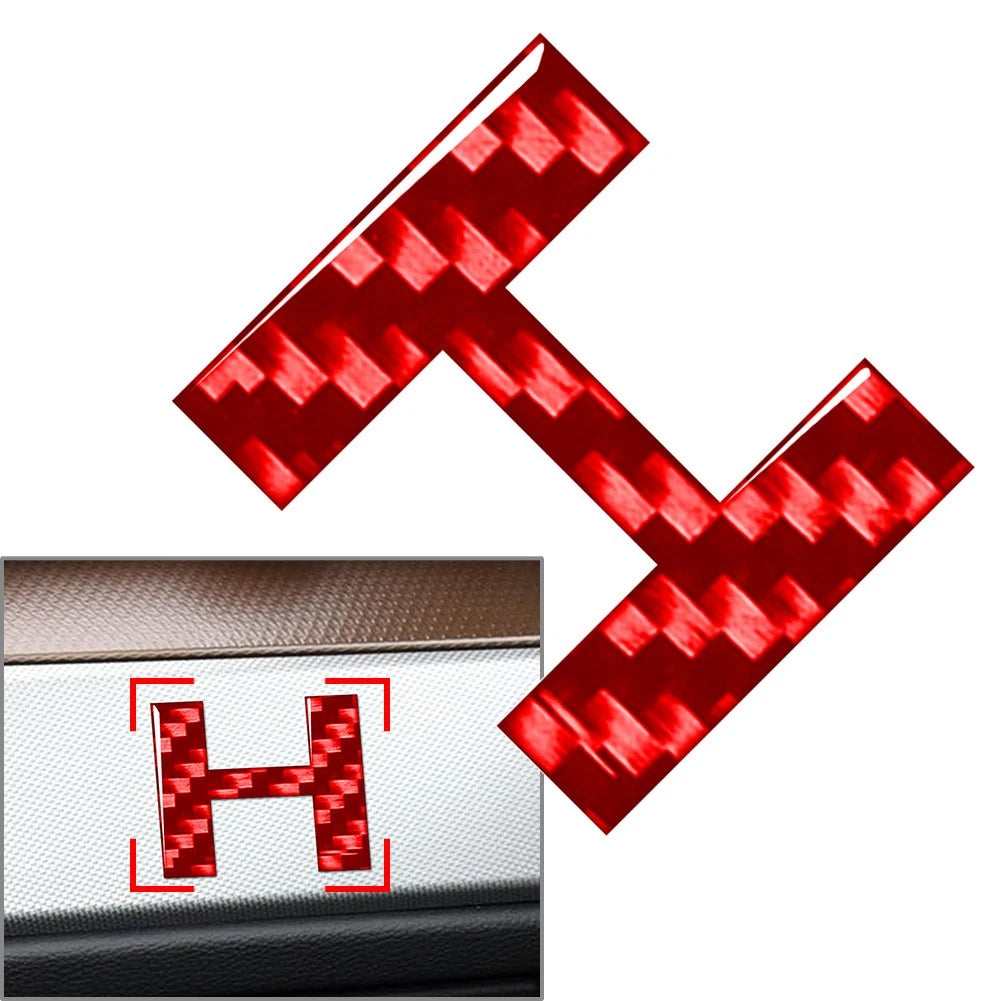 H Red Window Door Badge Emblem Decals for Car
