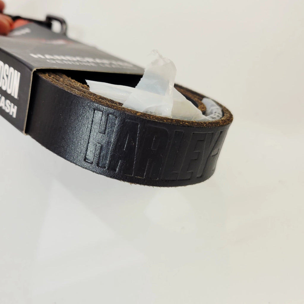 Black Leather Dog Leash for Harley-Davidson (MPC260-08)