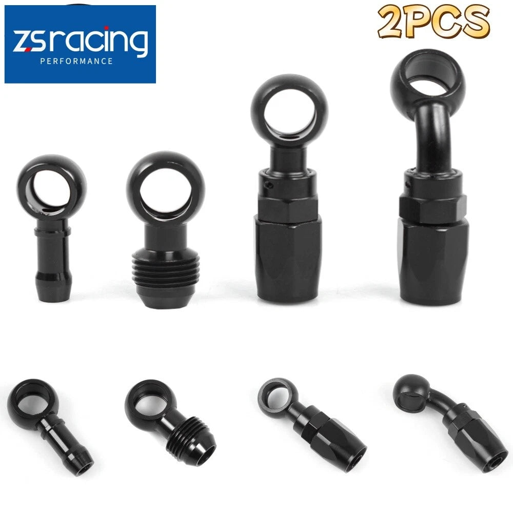 Set of 2 AN6 Swivel Fitting Adapters for Banjo 12MM/14MM Diameter
