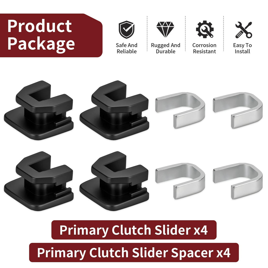 4PC Primary Clutch Slider with Spacer for Yamaha Rhino 660 (2004–2007)