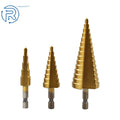3-Piece HSS Steel Step Cone Drill Bit Set (4-20mm, 4-12mm, 4-32mm)