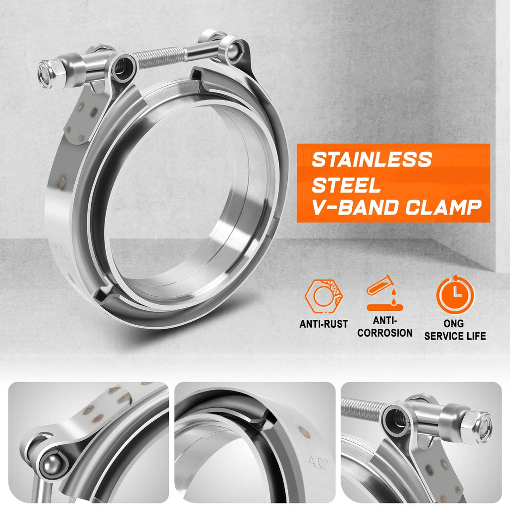 V-Band Clamp & Male/Female Band Flange Set for Universal Applications (1Pcs)