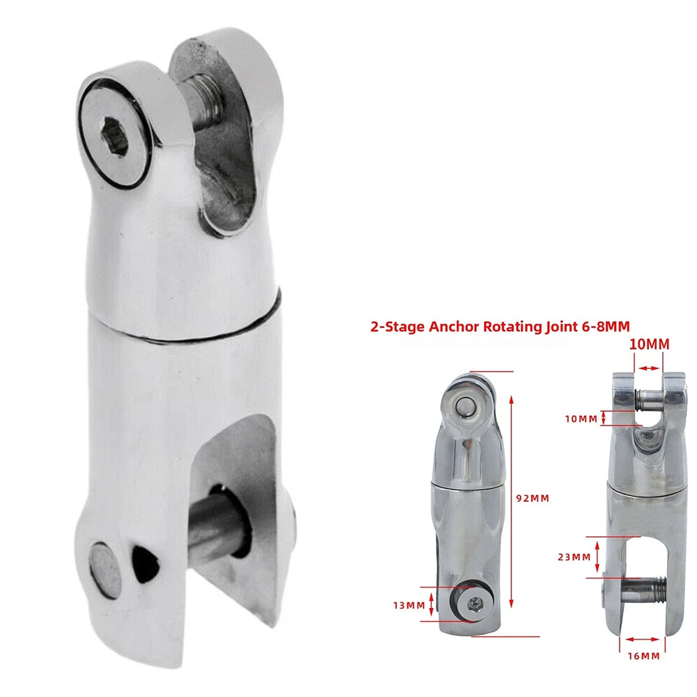 Marine Anchor Rotating Connector for 6-8mm Chain (316 Stainless Steel)