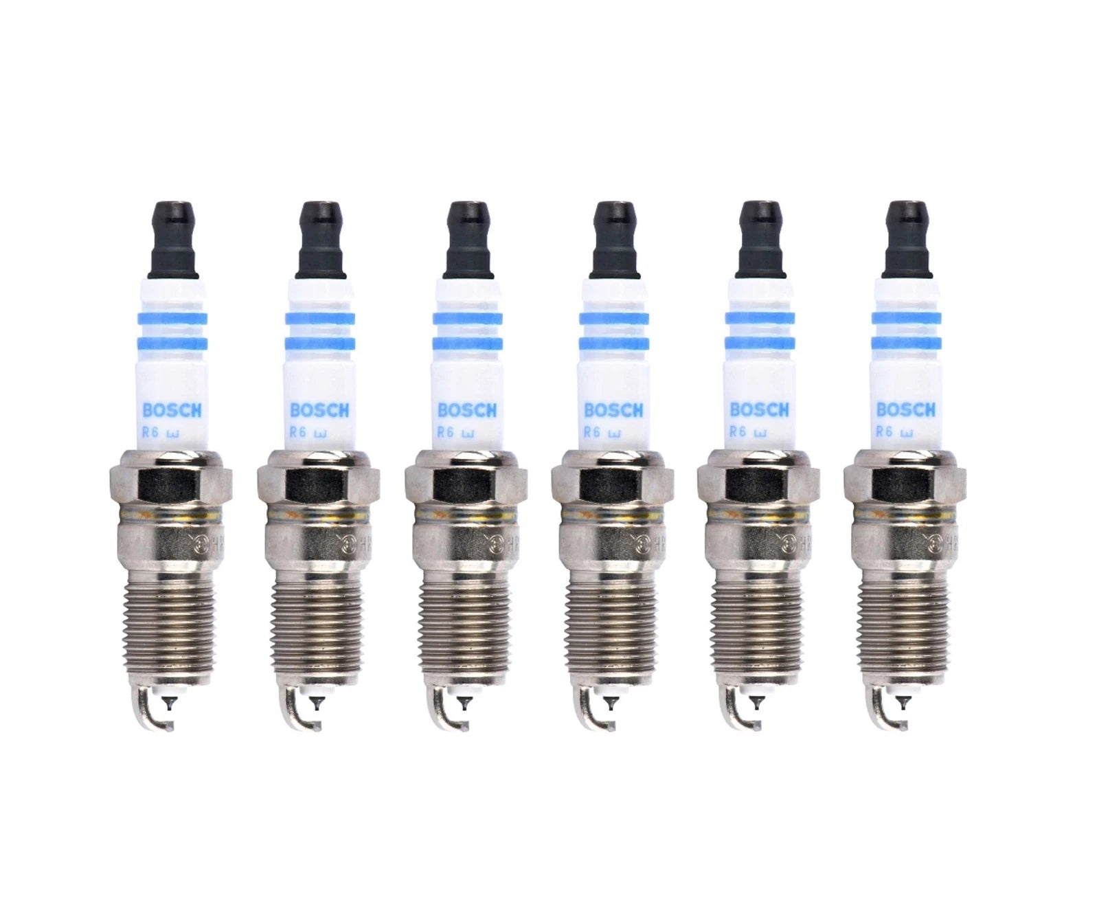 Set of 6 Bosch 9601 Double Iridium Spark Plugs for Buick Chevy Ford GMC Pontiac (V6)