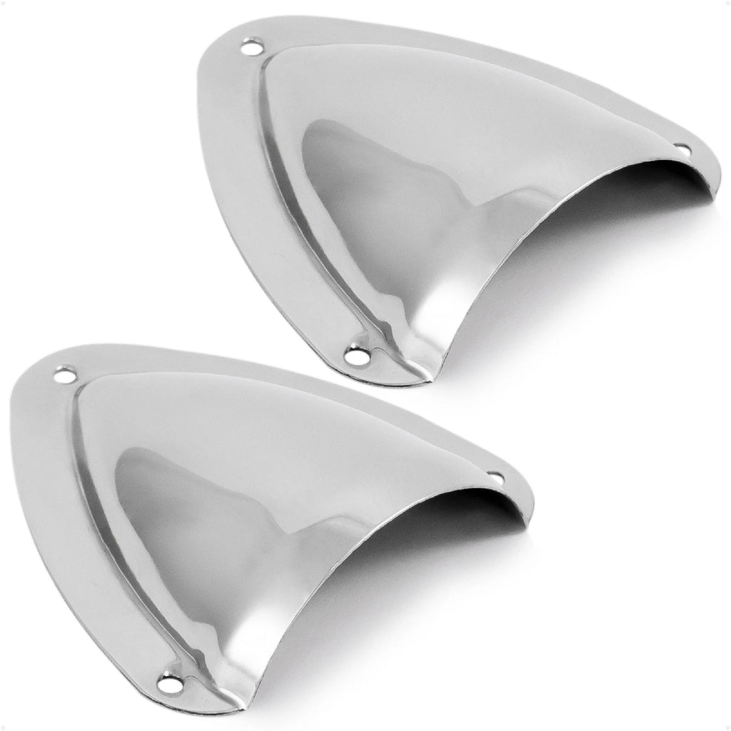 2X Stainless Steel Clamshell Vent Cover Base for