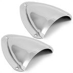 2X Stainless Steel Clamshell Vent Cover Base for