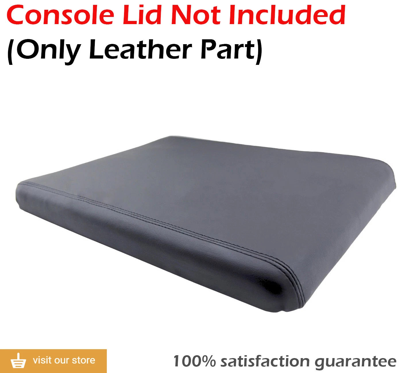 Leather Synthetic Console Armrest Cover for Dodge Ram (1994–2001) Medium Gray