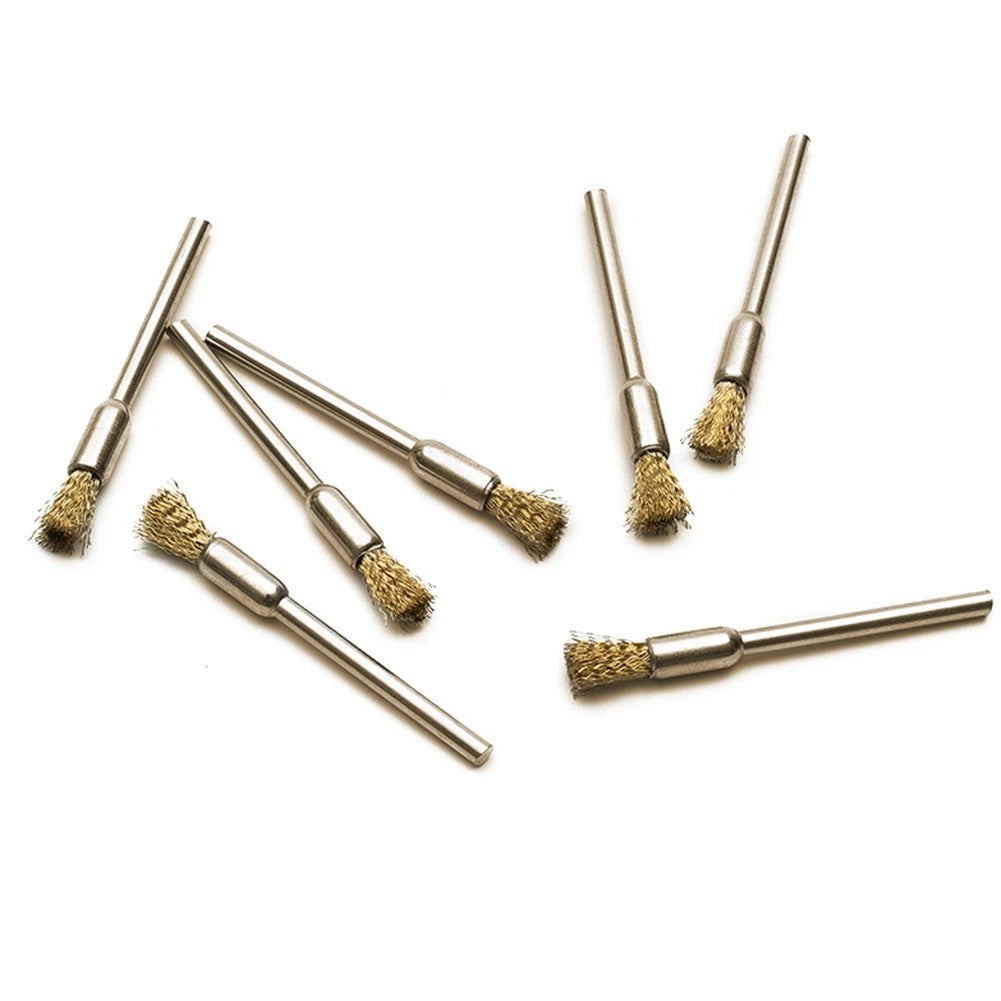 15x Brass Rotary Wire Wheel Polishing Brushes for Power Drill (40mm)