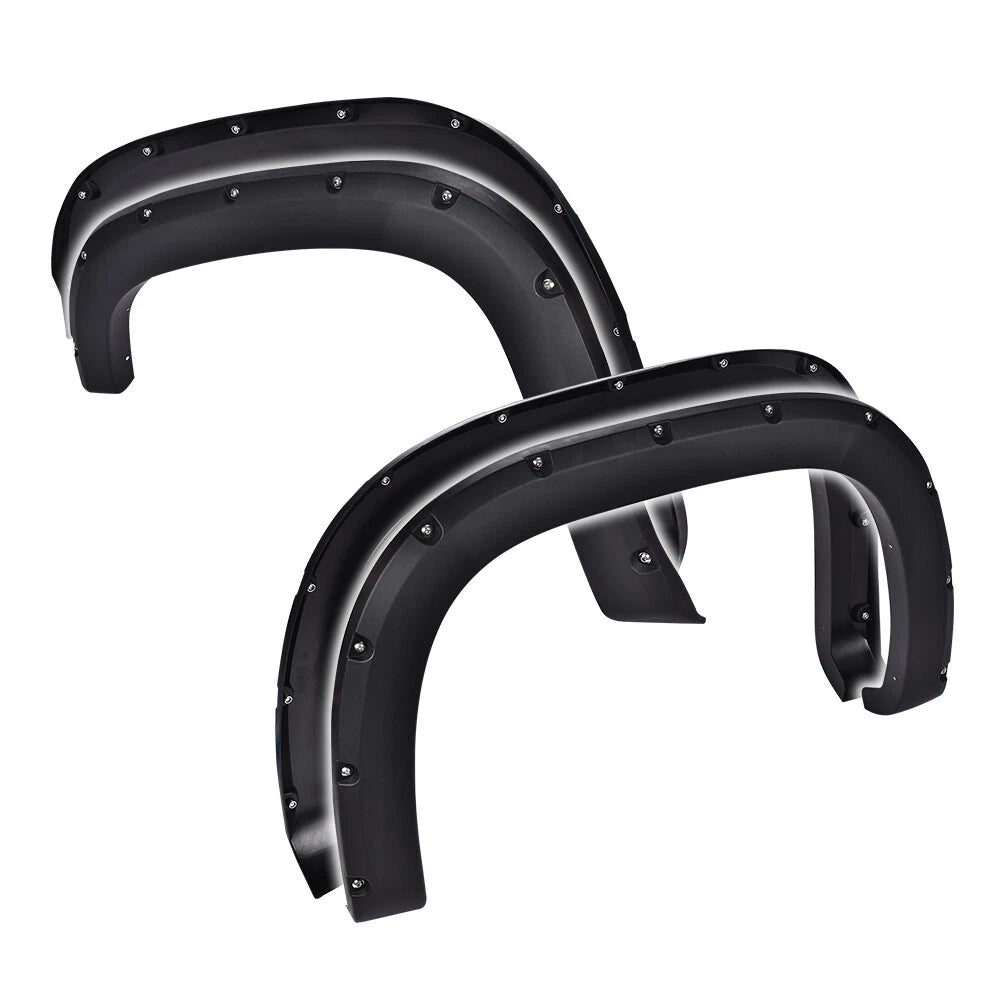 Set of 4 Pocket Rivet Textured Offroad Fender Flares for GMC Sierra 1500 (2007–2013)
