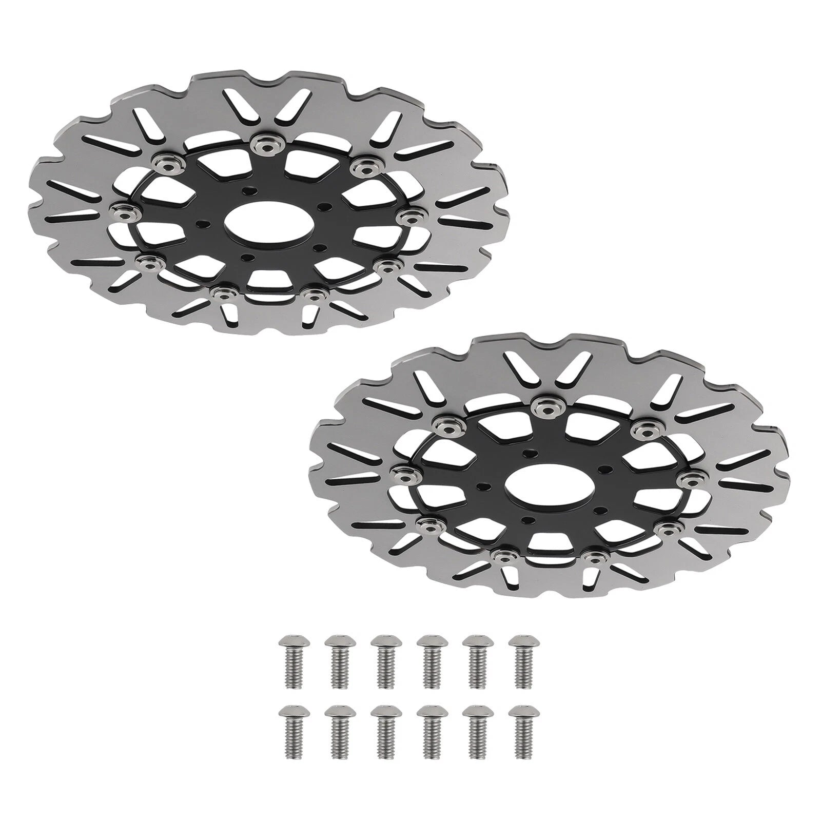 Pair Front Disc Rotors for Harley Touring/Dyna (2006-2019)