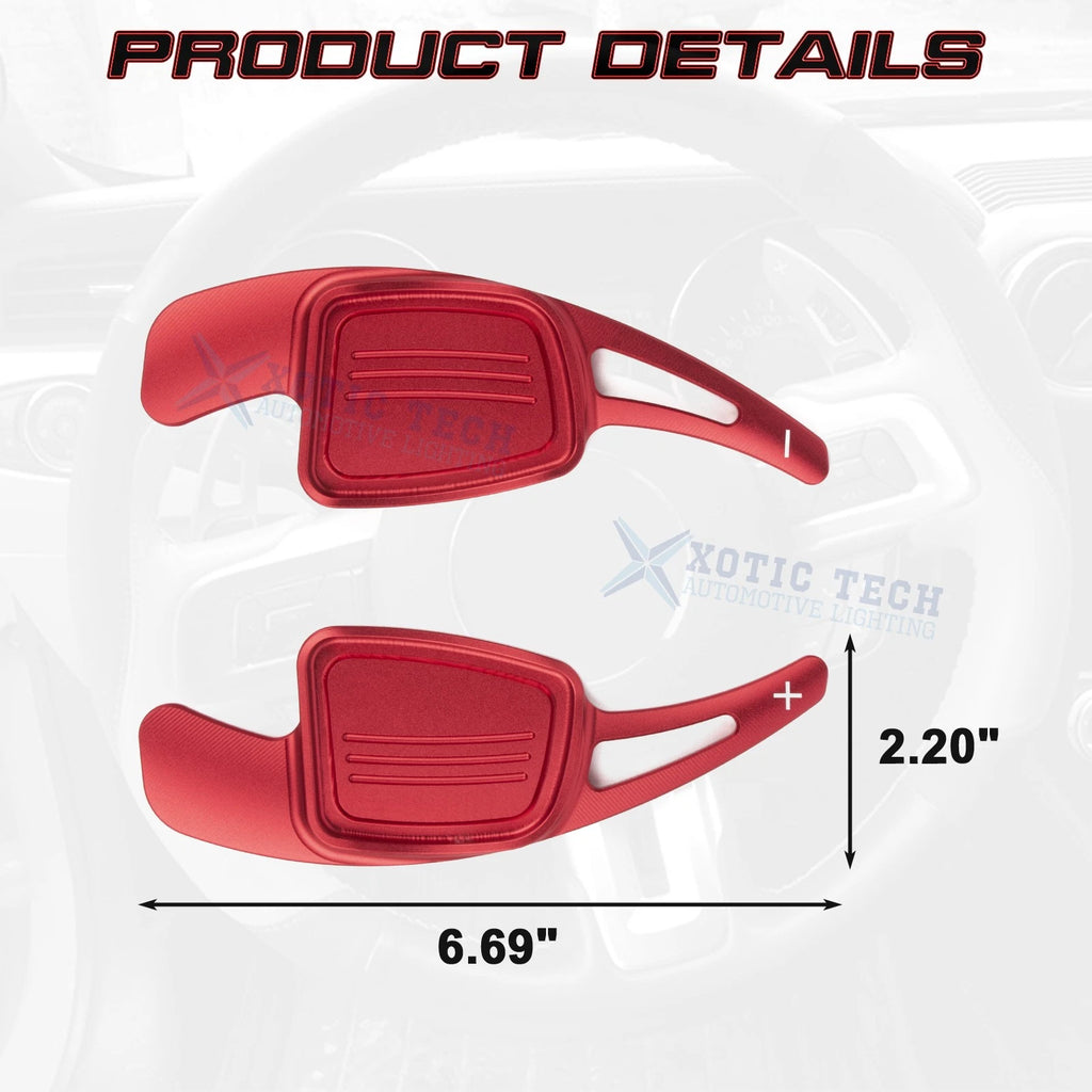Red Aluminum Paddle Shifter Extension Kit for Audi A3 A4 A5 (2014-2019)