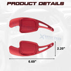 Red Aluminum Paddle Shifter Extension Kit for Audi A3 A4 A5 (2014-2019)
