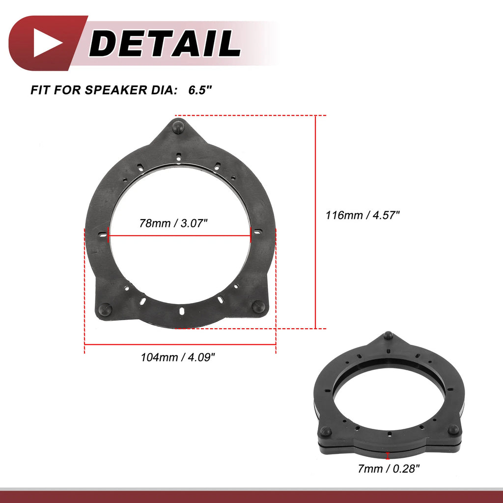 2X Speaker Spacer Ring Adaptor for BMW 230i (2017–2021) 6.5" Front Doors