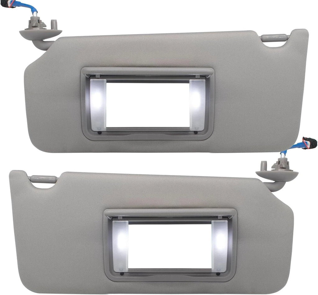Pair Sun Visor w/LED Light Mirror for Honda Accord (2008–2017) 83280-TA5-A51ZA