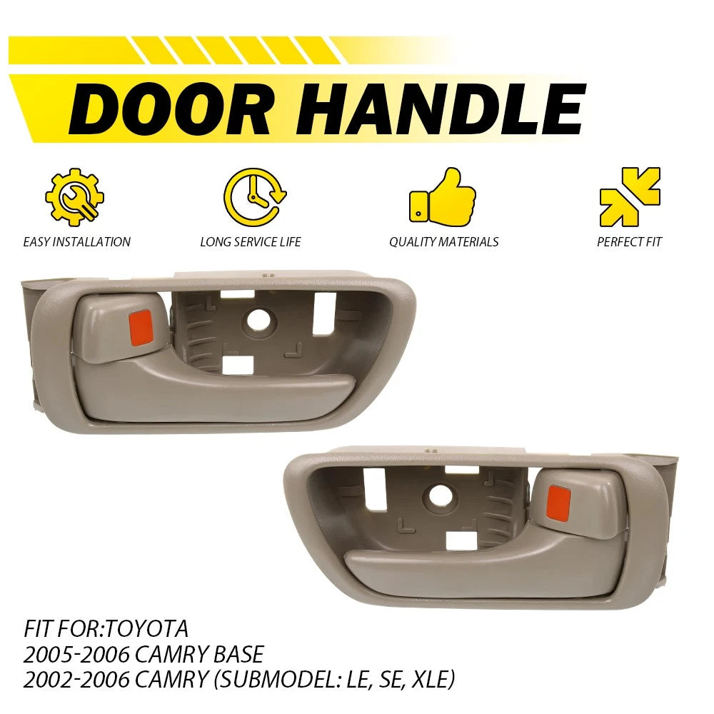 Pair Interior Door Handles for Toyota Camry (2002–2006) Beige