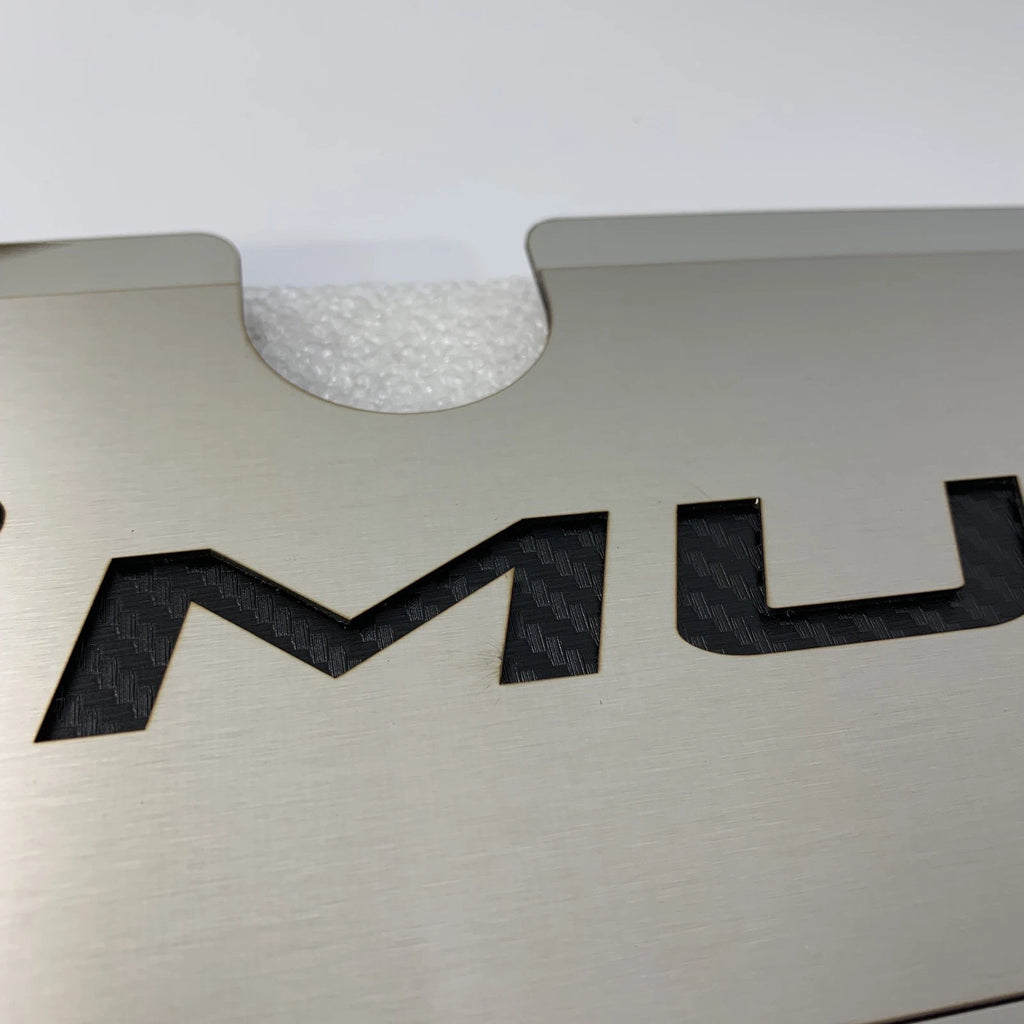 Radiator Cover Plate Pony Emblem Black Carbon Fiber for 2015–2017 Mustang GT