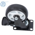 Set of 4 Black Casters with White Hubs, 360-Degree, 2200 lb Capacity
