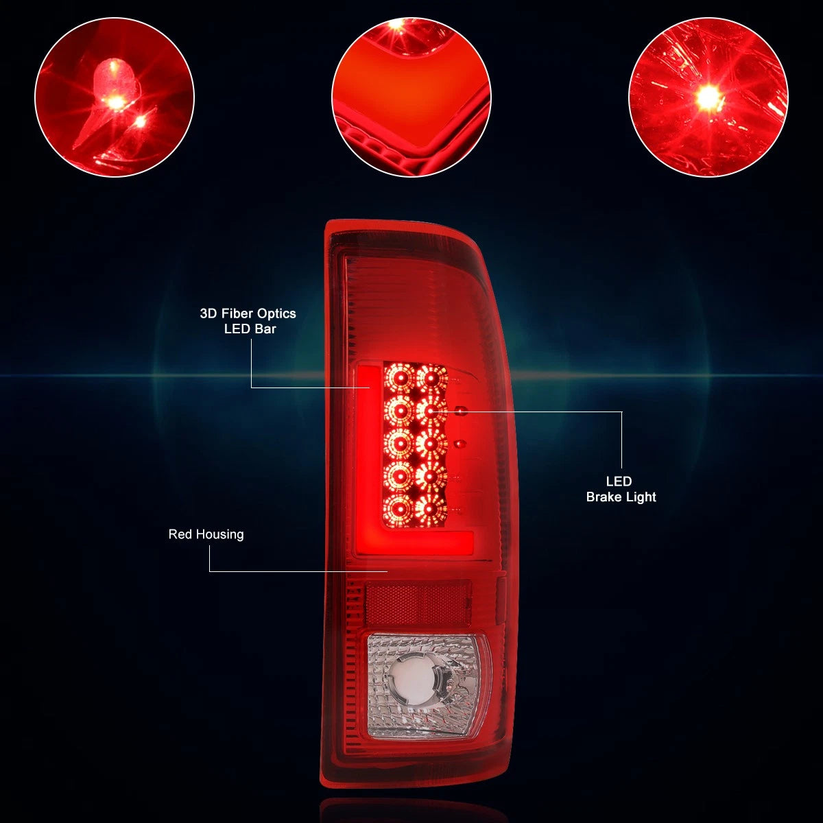 3D LED L-Bar Tail Light for Ford Super Duty (1997–2007)