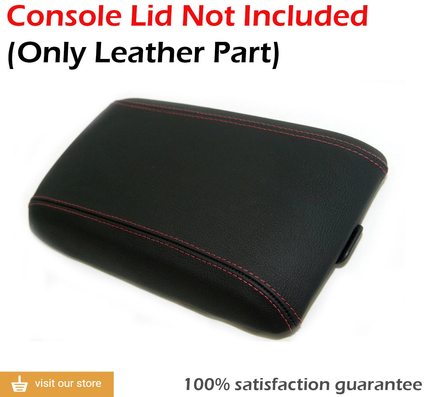 Center Console Armrest Cover for Pontiac GTO (2004–2006) Red Stitch