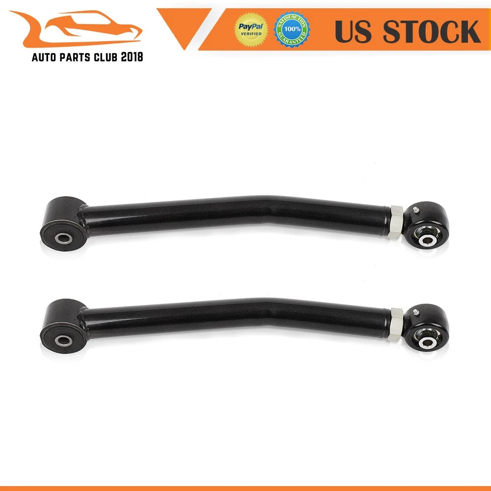 2X Front Lower Adjustable Control Arm for Jeep Wrangler (2007–2018) Black