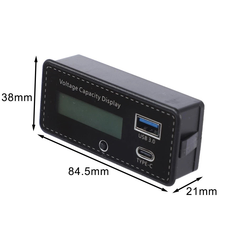 LCD Battery Monitor for Quick Setup (20 cm Power Cord)
