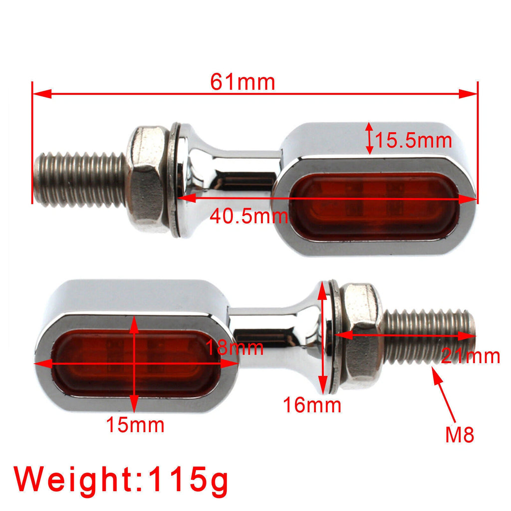 LED Rear Mini Turn Signal Indicator for Harley Sportster Touring Dyna (T9)