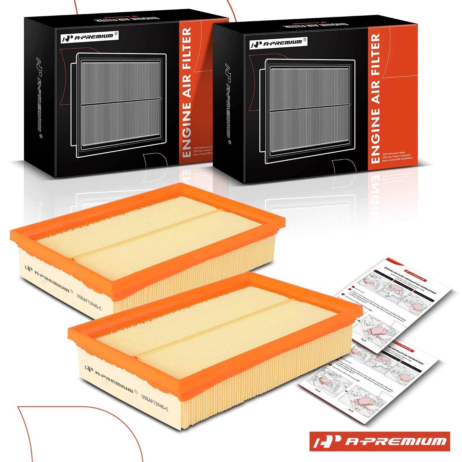 2X Engine Air Filter for Ford Transit Connect (2019–2023)