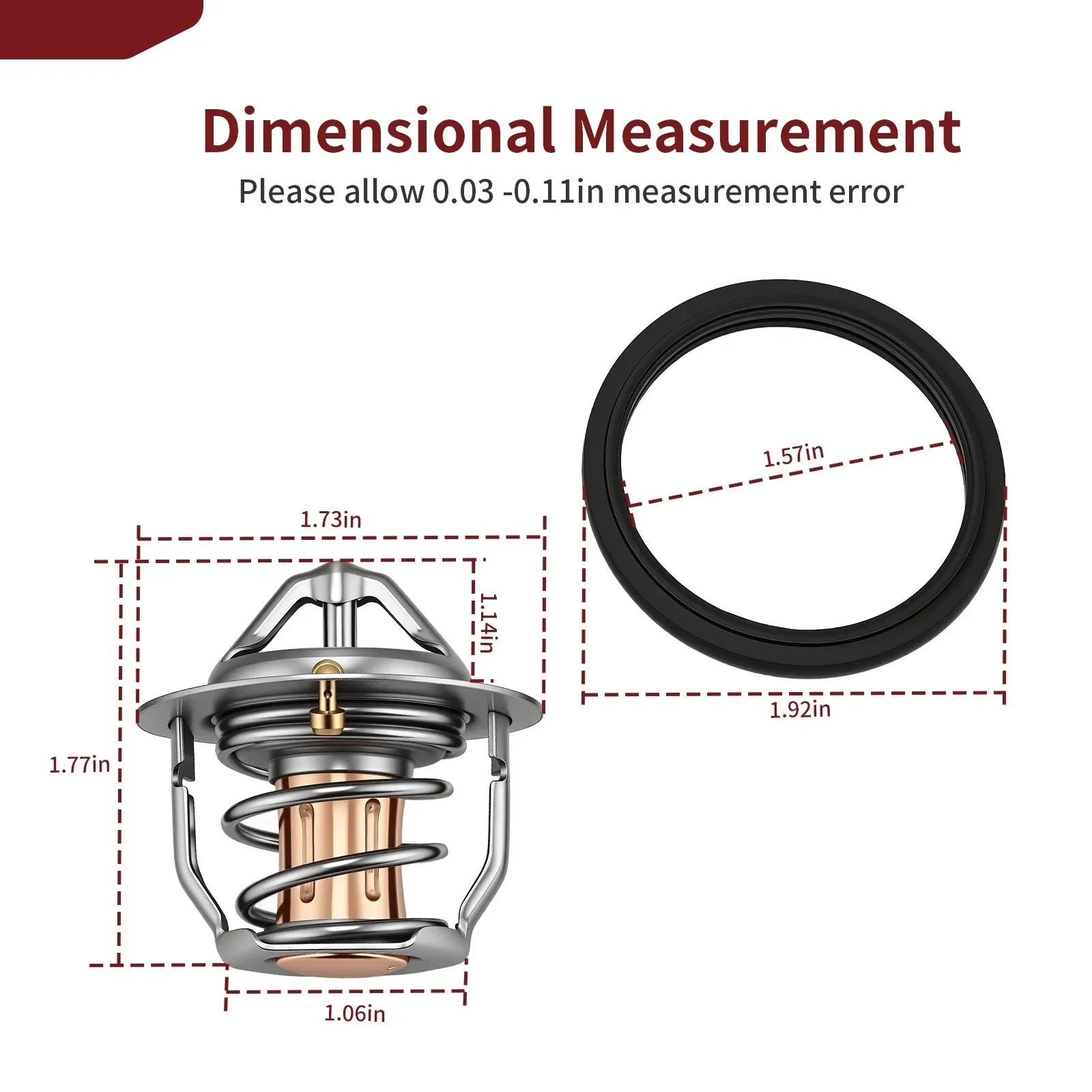 Thermostat With O-Ring for Suzuki V-Strom 650 Burgman 650 (2002–2024)