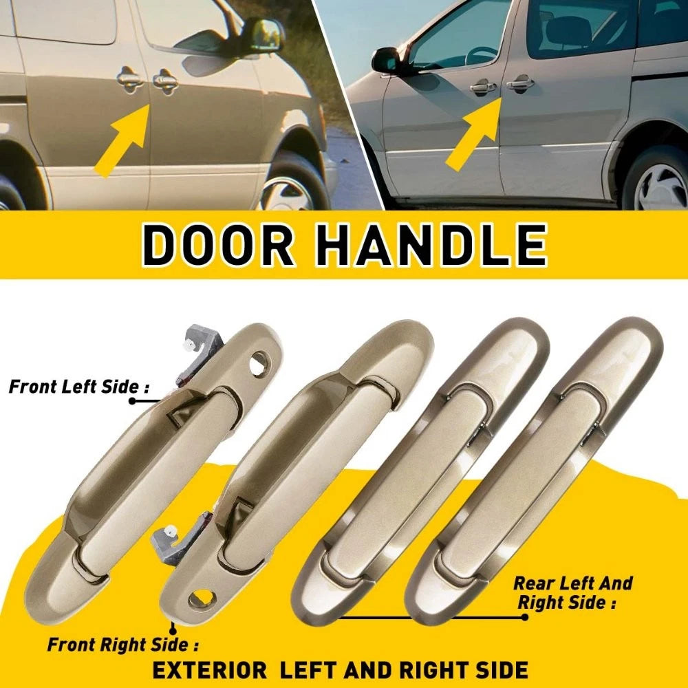 Front Left Outside Door Handle for Toyota Sienna (1998–2003) Beige