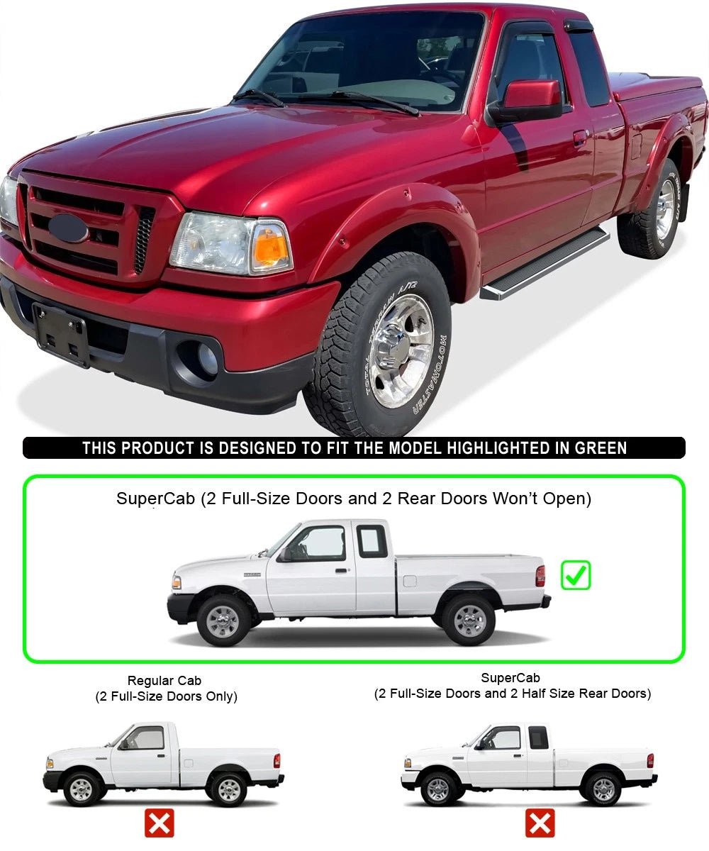 iBoard Running Boards for Ford Ranger/Mazda B Super Cab (1998-2011)