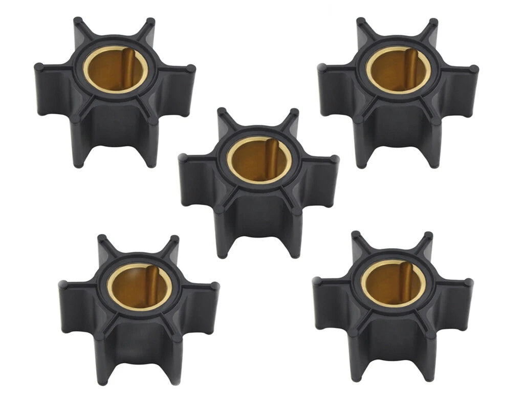 5 Pcs Water Pump Impeller for Johnson Evinrude OMC 9.9 15 HP Outboard (1990–2000)
