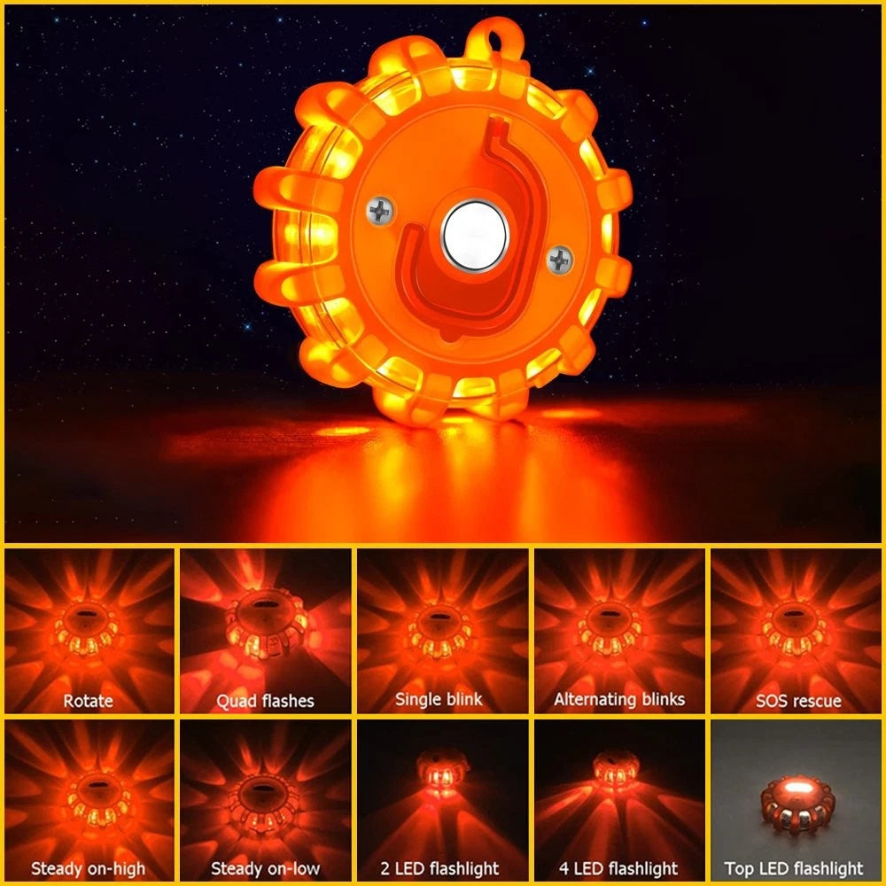 6X LED Roadside Emergency Flares for Safety Worklight