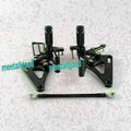 Rearset Footpegs Kit for Honda CB400 VTEC (1999-2007) - Black GP Shift Aluminum