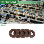 Set of 5 Oil Seal FKM Rubber 20x40x7mm for Automotive Applications